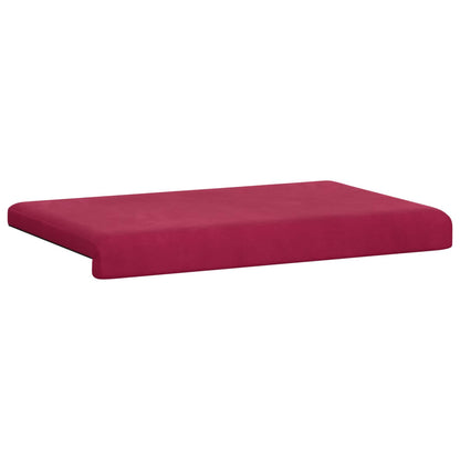 Bench Cushion Velvet Wine Red Depth 35 cm