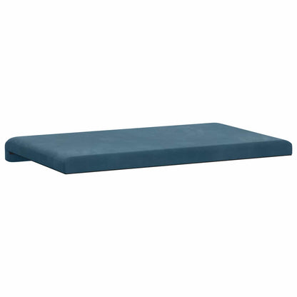 Bench Cushion Velvet Blue Depth 35 cm
