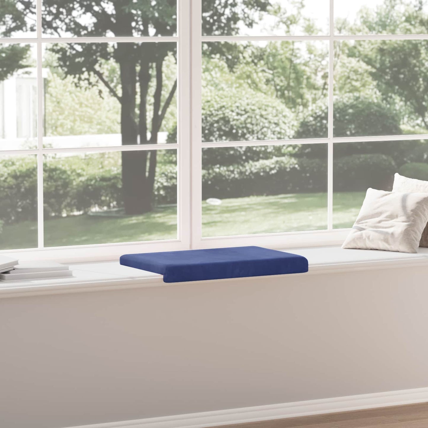 Bench Cushion Velvet Police Blue Depth 35 cm
