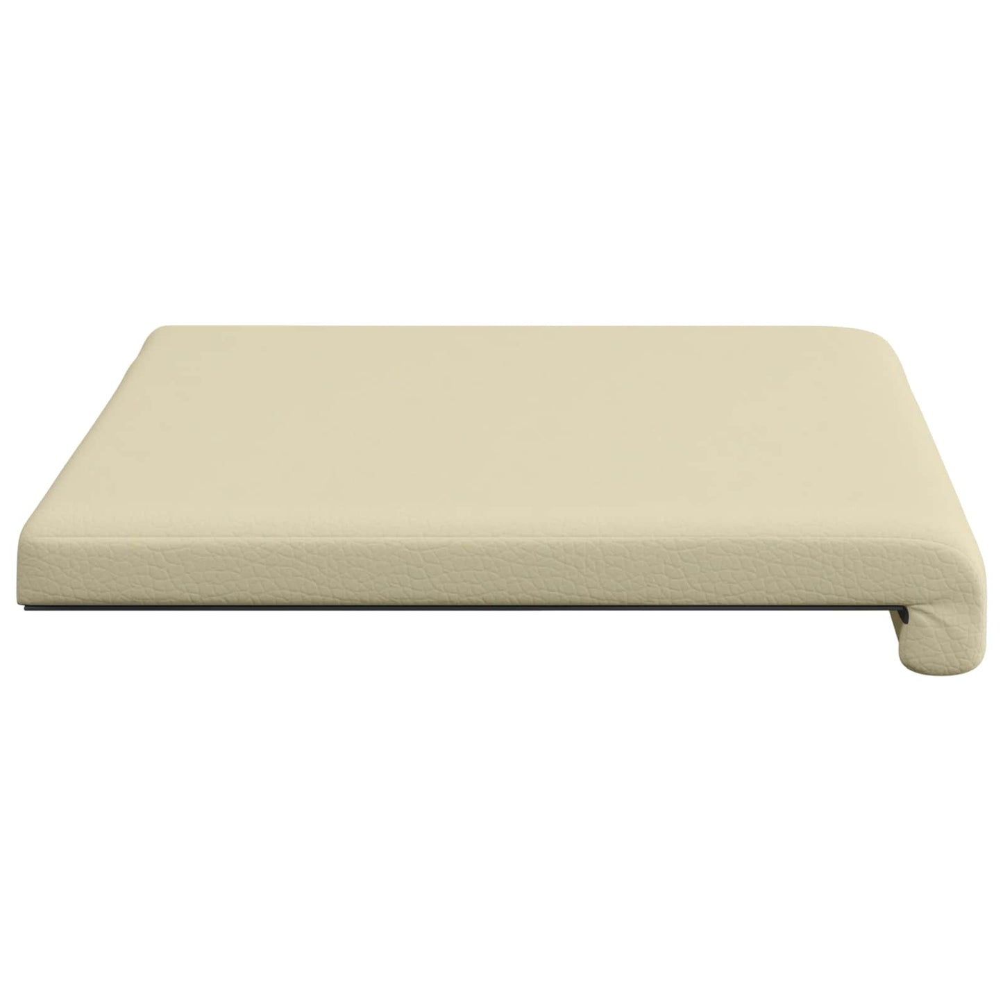 Bench Cushion Faux Leather Cream Depth 35 cm