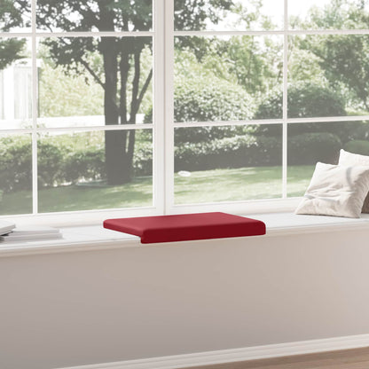 Bench Cushion Faux Leather Wine Red Depth 35 cm