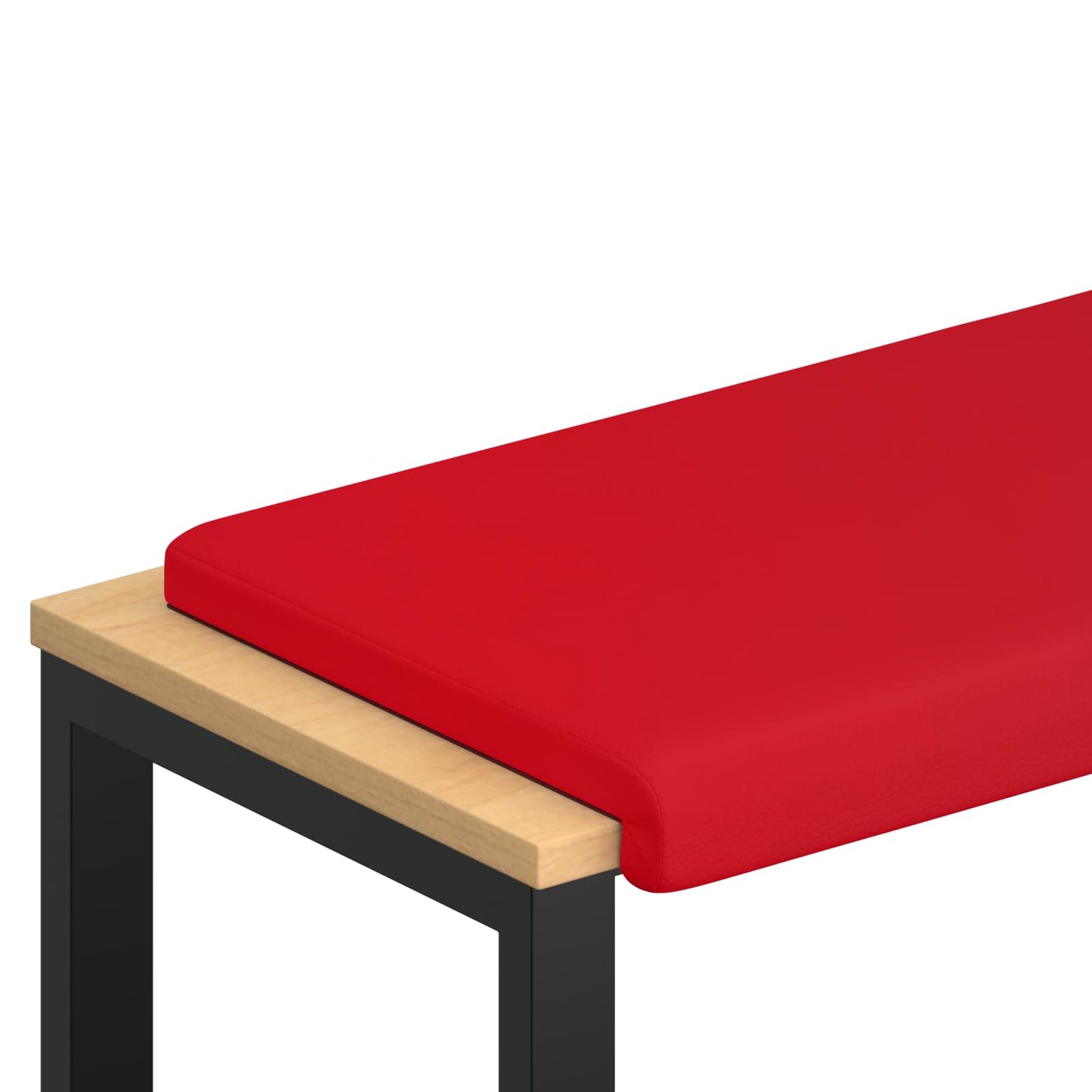 Bench Cushion Faux Leather Red Depth 35 cm