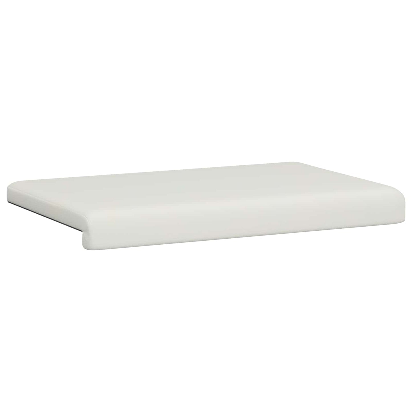 Bench Cushion Faux Leather White Depth 35 cm