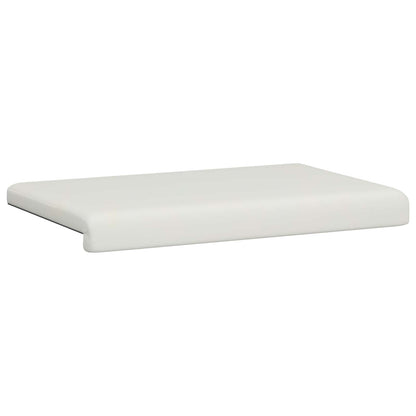 Bench Cushion Faux Leather White Depth 35 cm