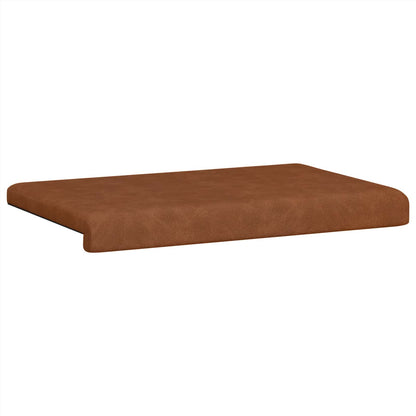 Bench Cushion Faux Leather Brown Depth 35 cm