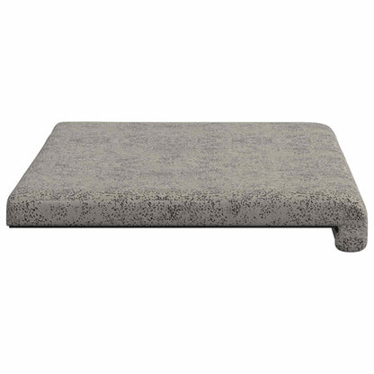 Bench Cushion Faux Suede Fabric Light Grey Depth 35 cm