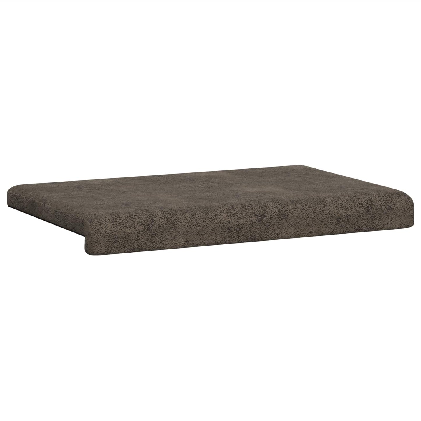 Bench Cushion Faux Suede Fabric Dark Grey Depth 35 cm