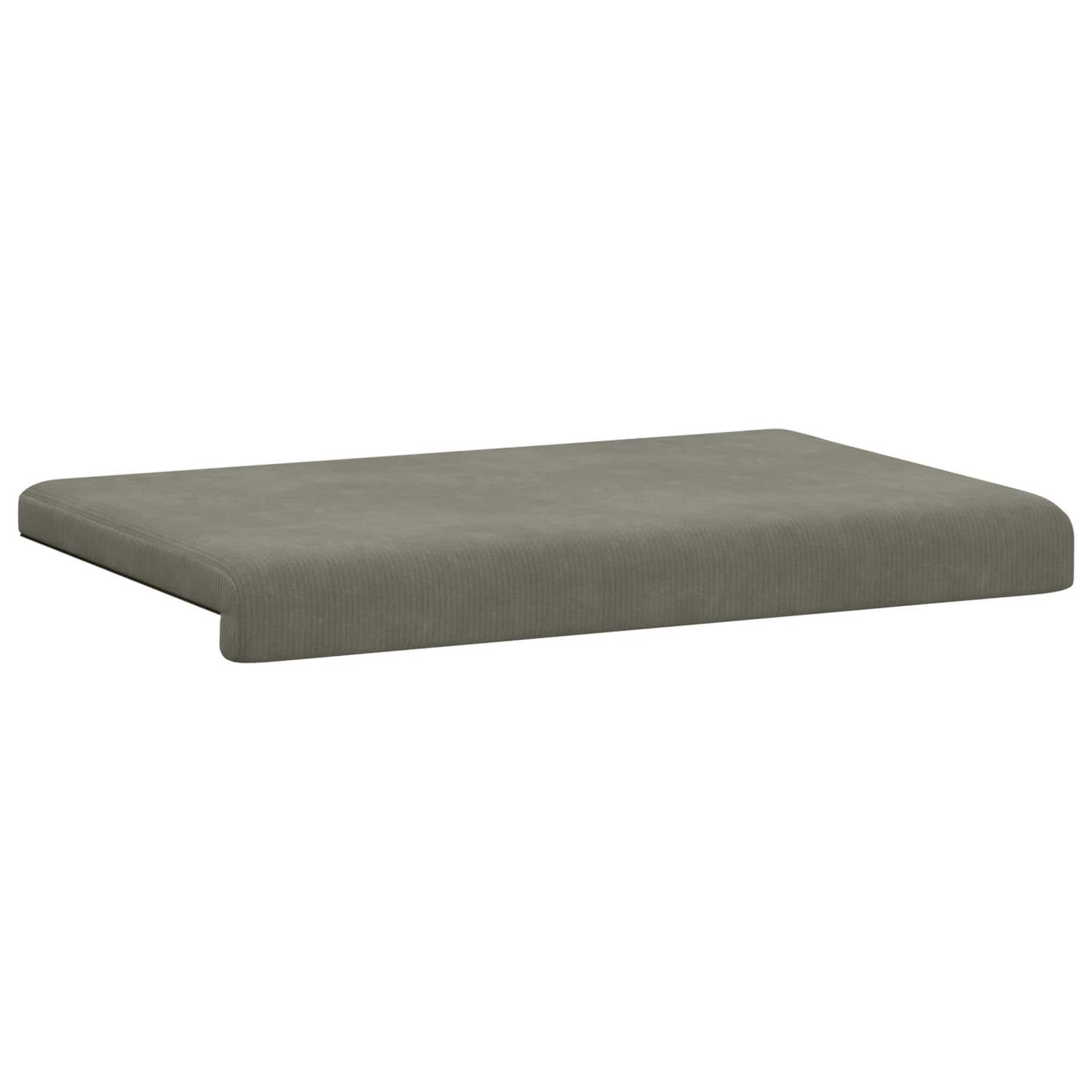 Bench Cushion Corduroy Light Grey Depth 35 cm