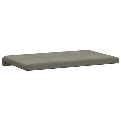 Bench Cushion Corduroy Light Grey Depth 35 cm