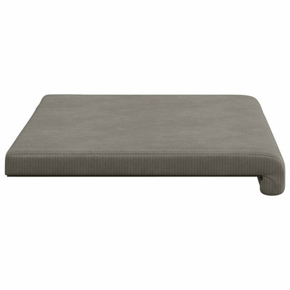 Bench Cushion Corduroy Light Grey Depth 35 cm