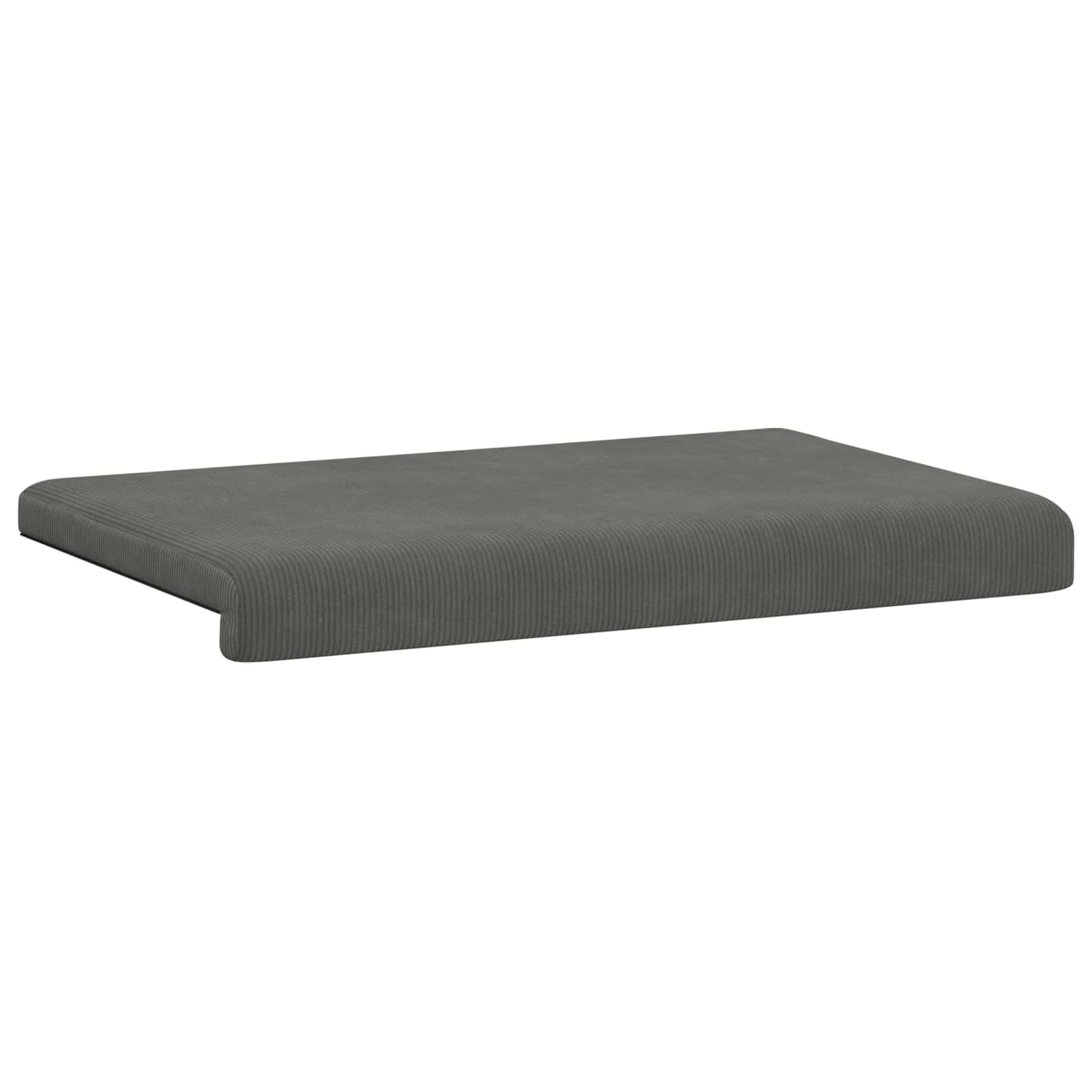 Bench Cushion Corduroy Dark Grey Depth 35 cm