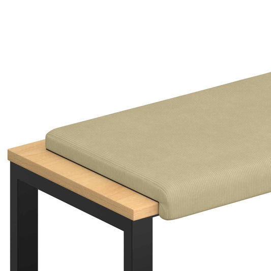 Bench Cushion Corduroy Grey Green Depth 35 cm