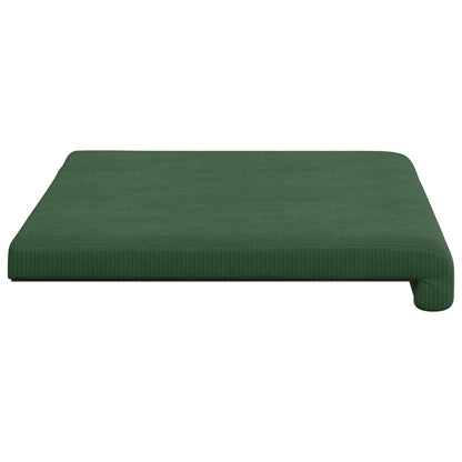 Bench Cushion Corduroy Dark Green Depth 35 cm