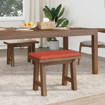 Bench Cushion Corduroy Red Orange Depth 35 cm