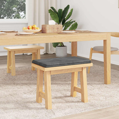 Bench Cushion Plush Corduroy Light Grey Depth 35 cm