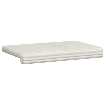 Bench Cushion Plush Corduroy Cream Depth 35 cm