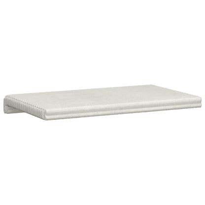 Bench Cushion Plush Corduroy Cream Depth 35 cm