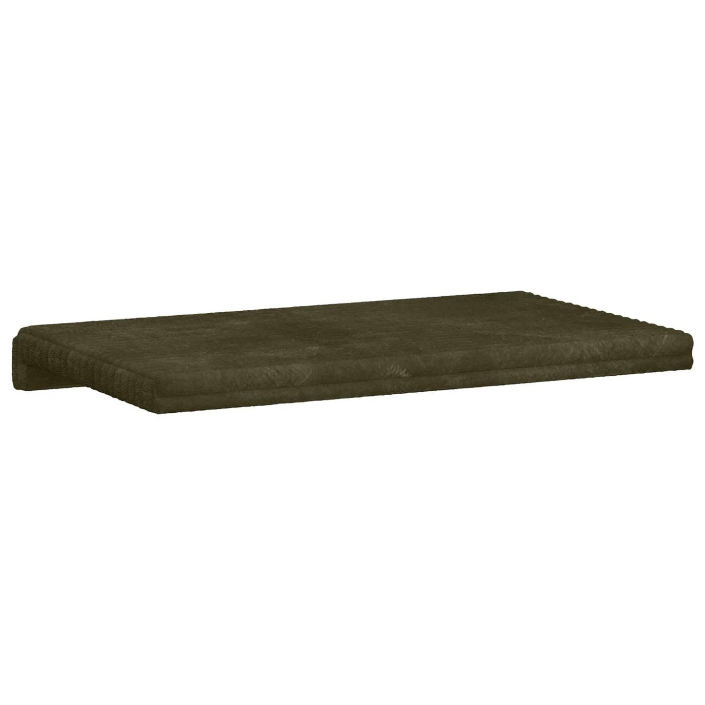 Bench Cushion Plush Corduroy Green Depth 35 cm