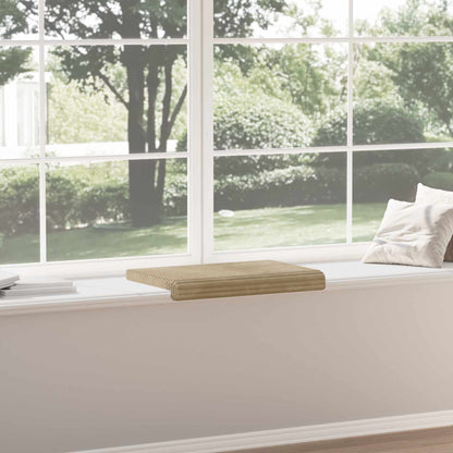 Bench Cushion Plush Corduroy Taupe Depth 35 cm