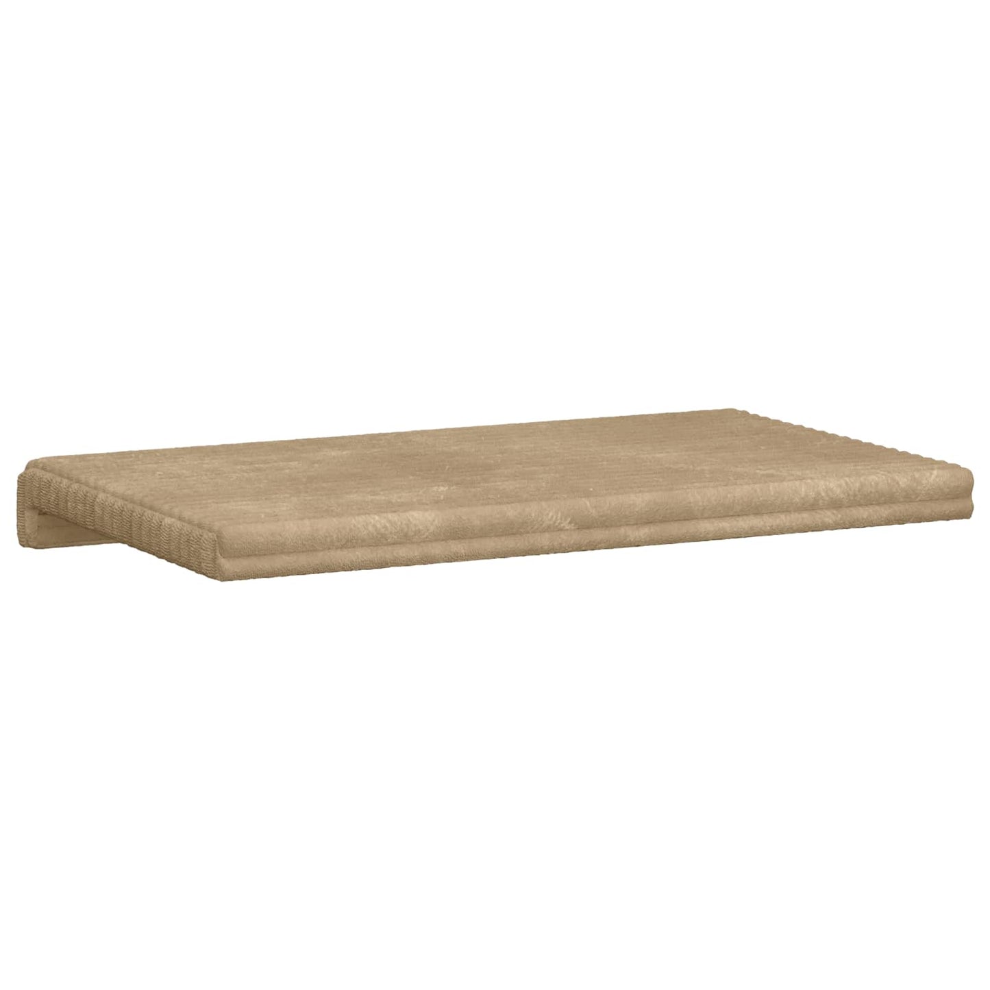 Bench Cushion Plush Corduroy Taupe Depth 35 cm