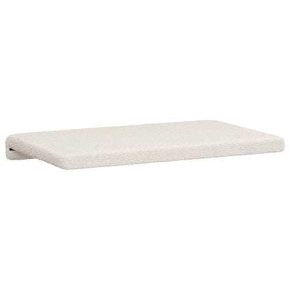 Bench Cushion Sherpa Fabric Cream Depth 35 cm