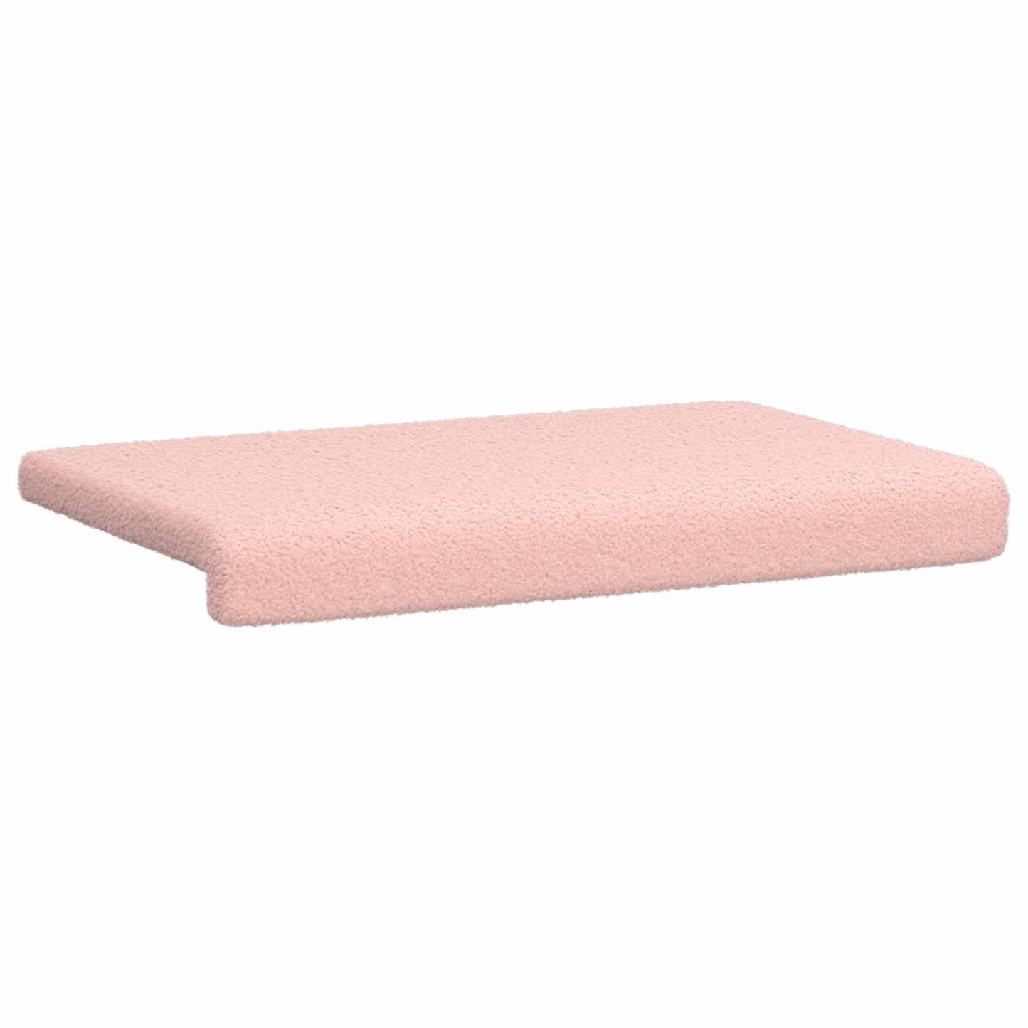 Bench Cushion Sherpa Fabric Pink Depth 35 cm