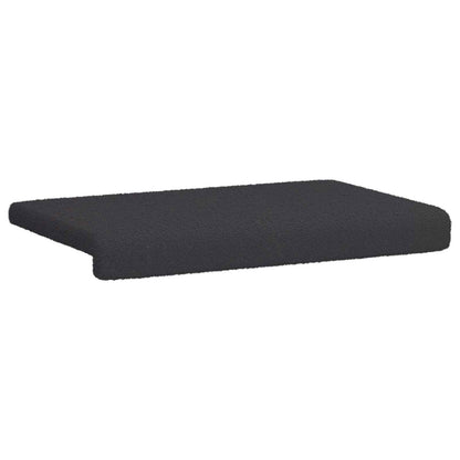 Bench Cushion Sherpa Fabric Dark Grey Depth 35 cm