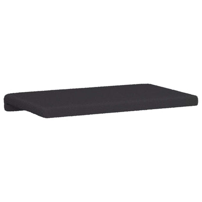 Bench Cushion Sherpa Fabric Dark Grey Depth 35 cm