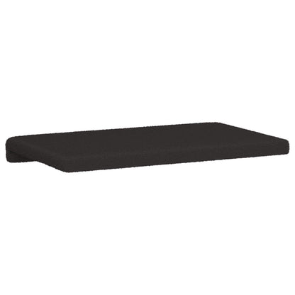Bench Cushion Sherpa Fabric Black Depth 35 cm