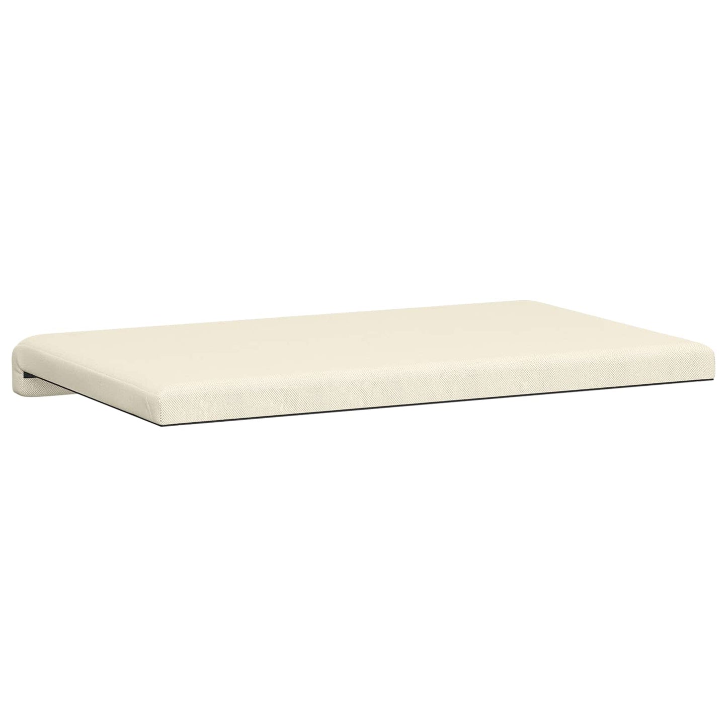 Bench Cushion Textured Velvet Cream Depth 35 cm