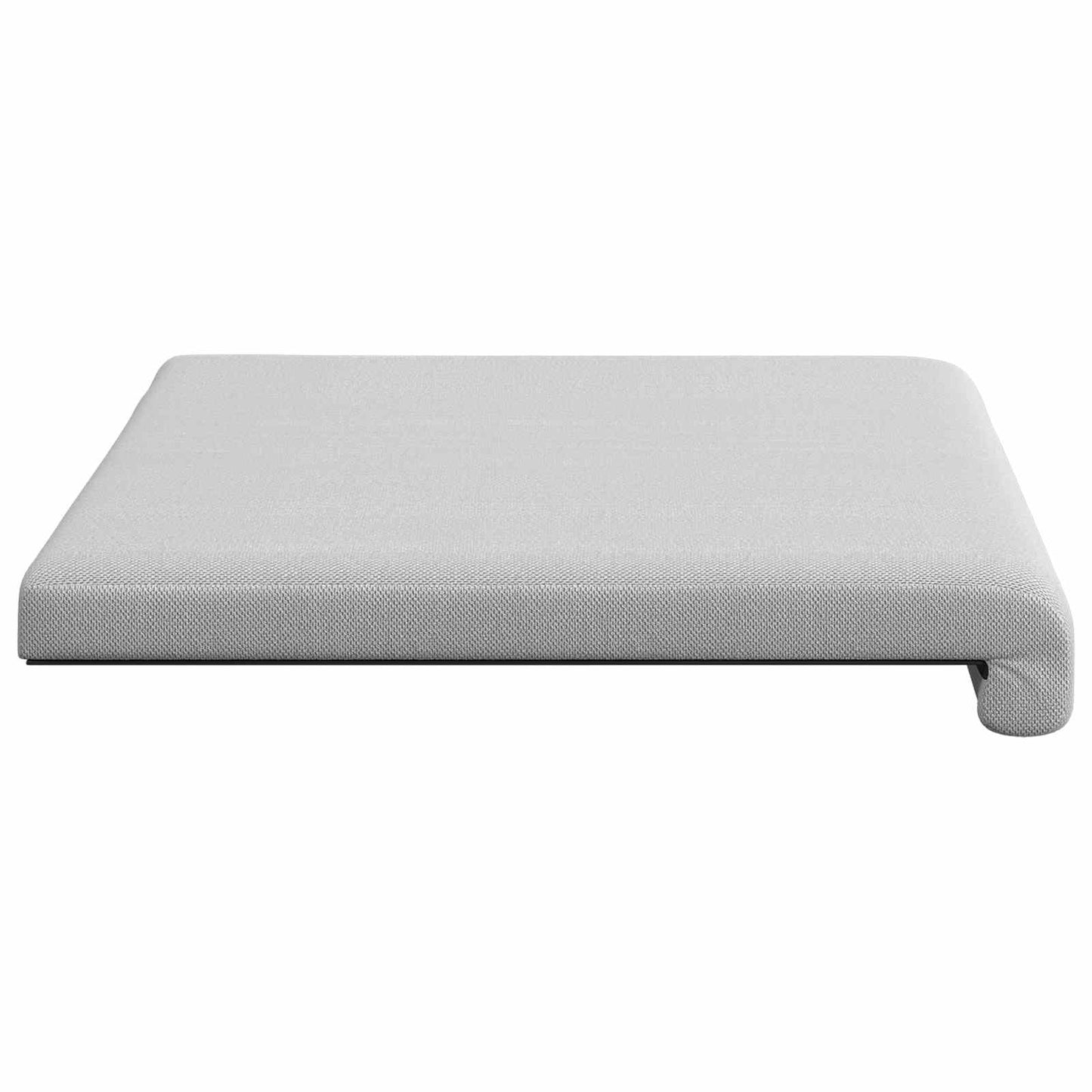 Bench Cushion Textured Velvet Light Grey Depth 35 cm