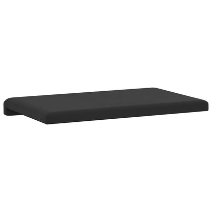 Bench Cushion Textured Velvet Black Depth 35 cm