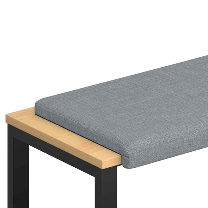 Bench Cushion Fabric Light Grey Depth 35 cm