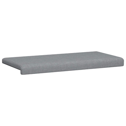 Bench Cushion Fabric Light Grey Depth 35 cm