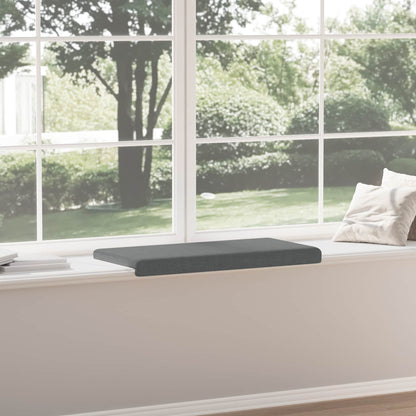 Bench Cushion Fabric Dark Grey Depth 35 cm