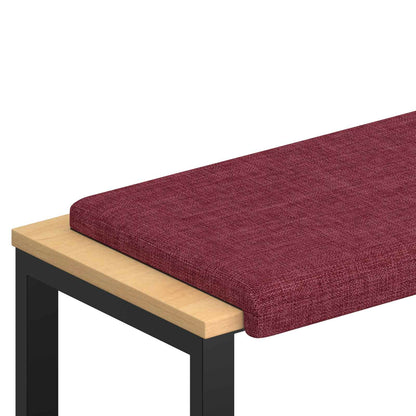 Bench Cushion Fabric Wine Red Depth 35 cm