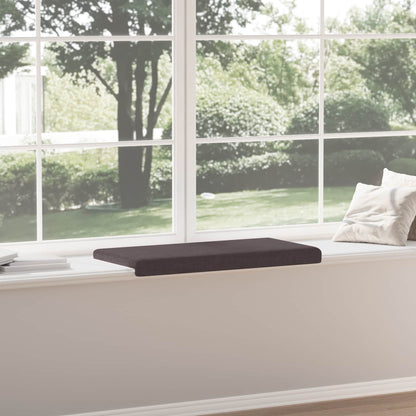 Bench Cushion Fabric Dark Brown Depth 35 cm