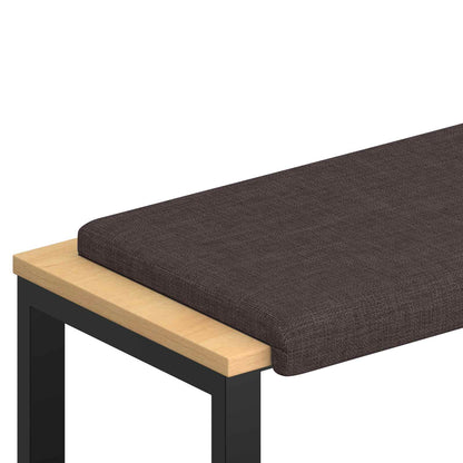 Bench Cushion Fabric Dark Brown Depth 35 cm