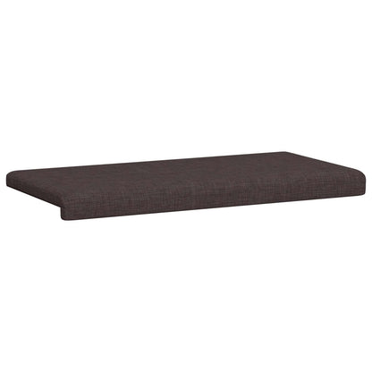Bench Cushion Fabric Dark Brown Depth 35 cm