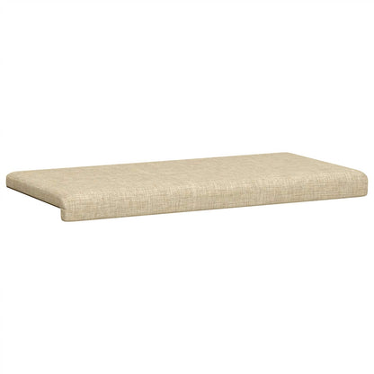 Bench Cushion Fabric Cream Depth 35 cm