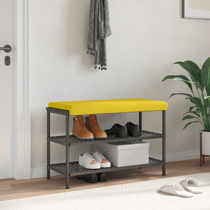 Bench Cushion Fabric Light Yellow Depth 35 cm