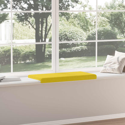 Bench Cushion Fabric Light Yellow Depth 35 cm