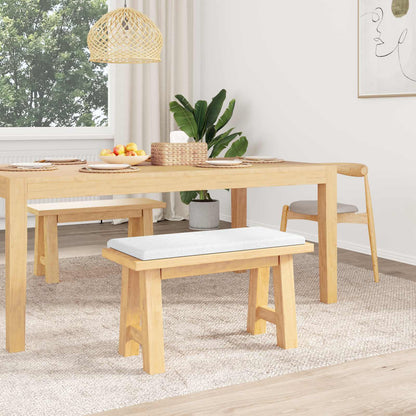 Bench Cushion Fabric White Depth 35 cm
