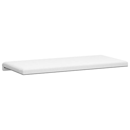 Bench Cushion Fabric White Depth 35 cm