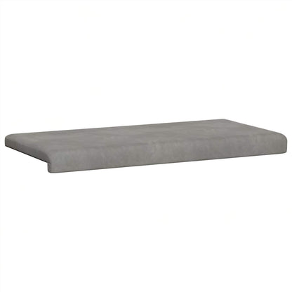 Bench Cushion Velvet Light Grey Depth 35 cm