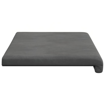 Bench Cushion Velvet Dark Grey Depth 35 cm