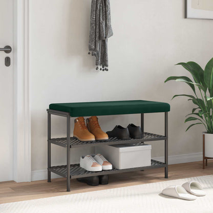 Bench Cushion Velvet Dark Green Depth 35 cm