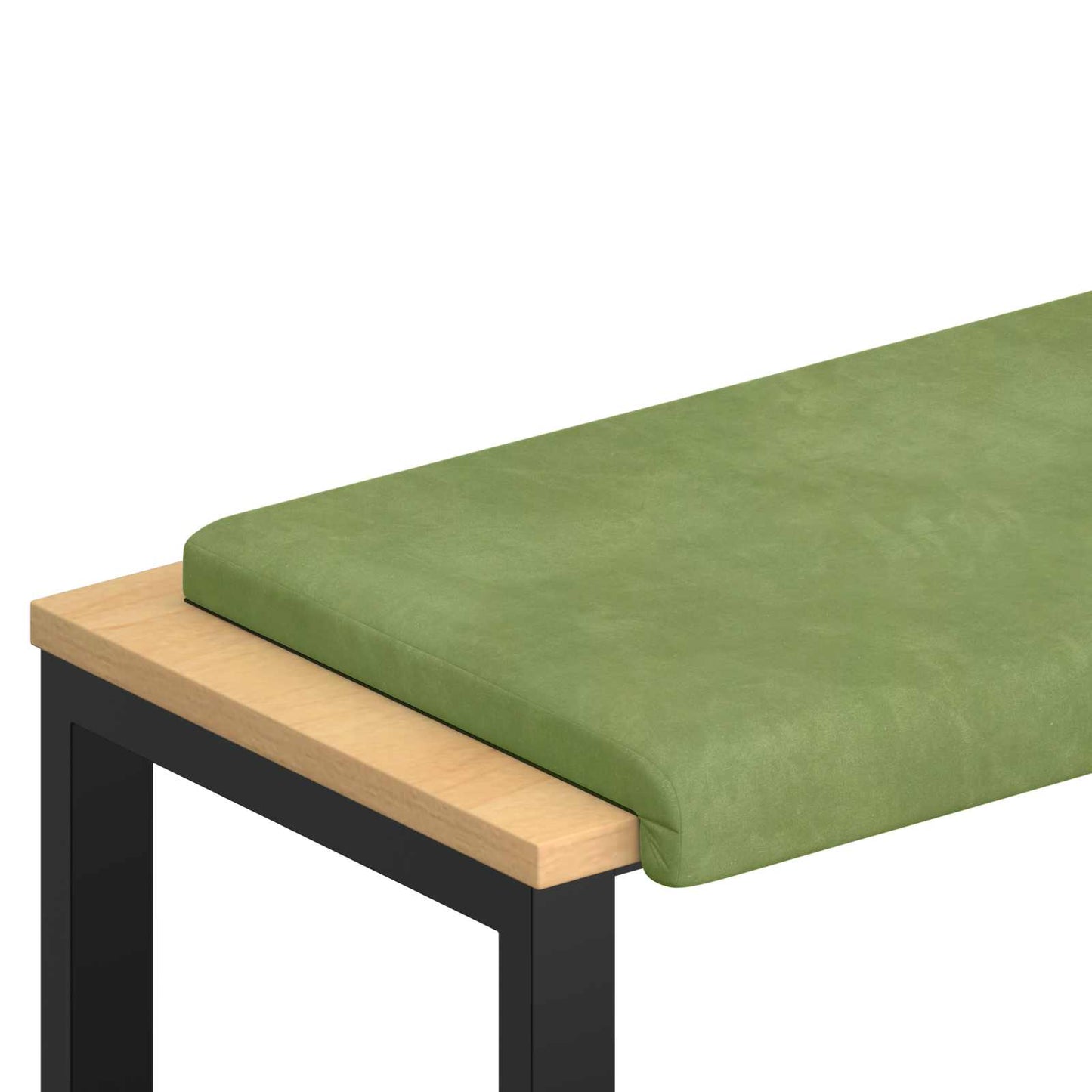 Bench Cushion Velvet Light Green Depth 35 cm