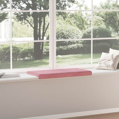 Bench Cushion Velvet Pink Depth 35 cm