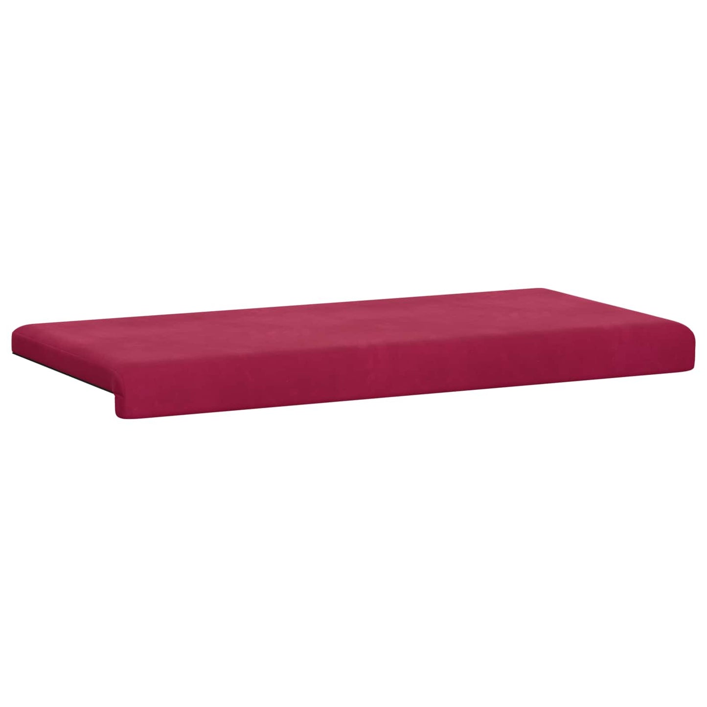 Bench Cushion Velvet Wine Red Depth 35 cm
